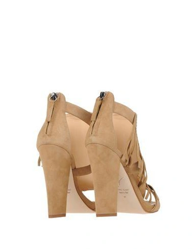 Shop Giuseppe Zanotti Woman Sandals Beige Size 7.5 Leather