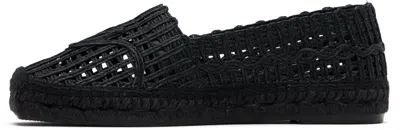 Weekend Max Mara Raffia-effect Espadrilles In Black