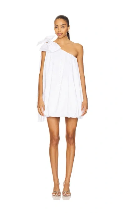 Bardot Razia One-shoulder Bubble-hem Mini Dress In White