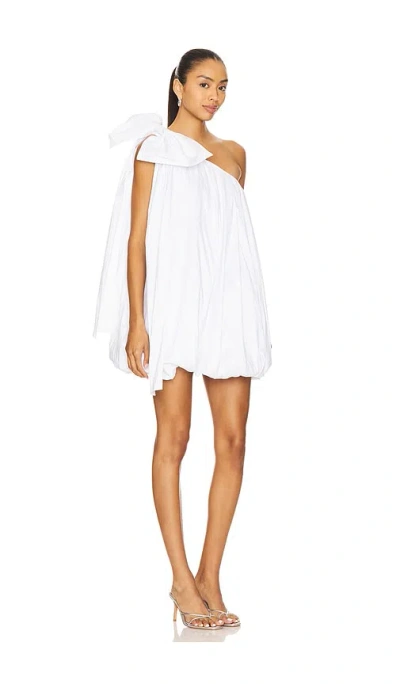 Bardot Razia One-shoulder Bubble-hem Mini Dress In White