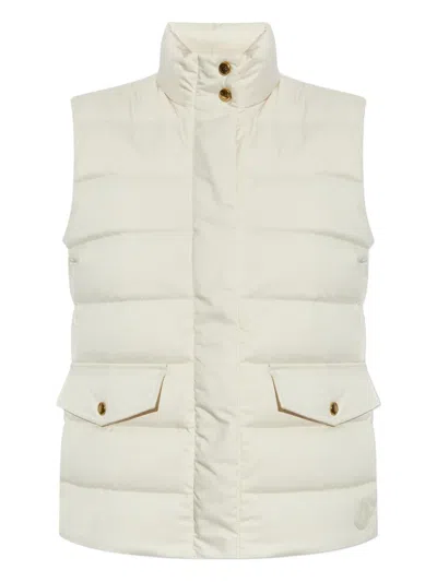 Moncler Besset Quilted Flap-pocket Gilet In White