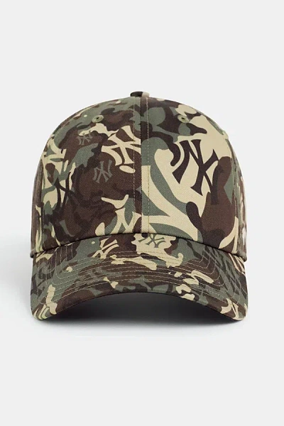 Madhappy Mlb New York Yankees Camo '47 Clean Up Hat In Green, Men's At Urban Outfitters