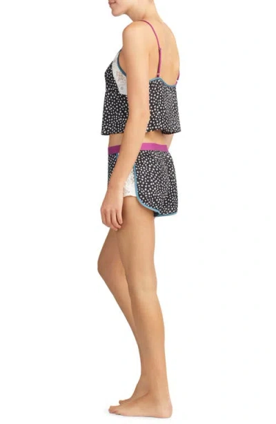 Room Service Pjs Room Service Satin Crop Camisole In Multi