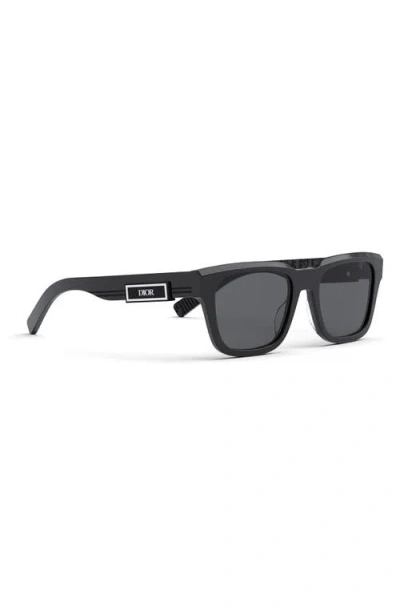 Dior 'b23 S1i 53mm Rectangular Sunglasses In Black