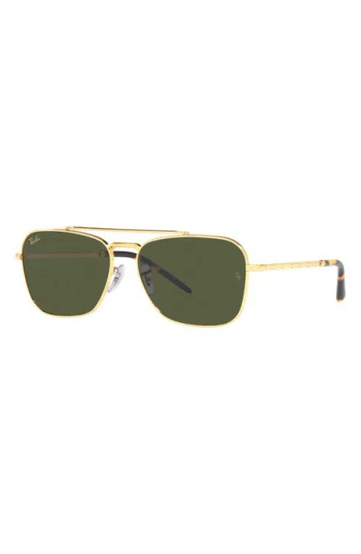 Ray Ban Ray-ban New Caravan 58mm Square Sunglasses In Gold