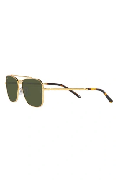 Ray Ban Ray-ban New Caravan 58mm Square Sunglasses In Gold