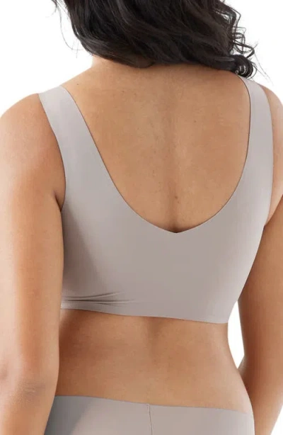 True & Co. True Body Lift V-neck Bralette In Gray