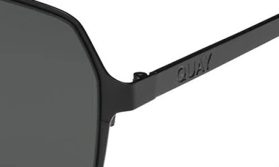 Quay Backstage Pass 60mm Polarized Aviator Sunglasses In Black