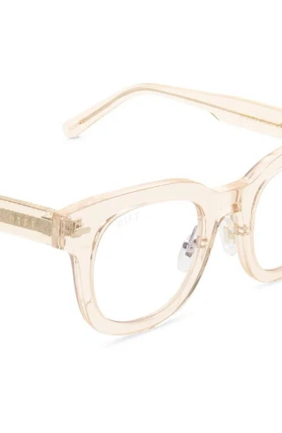 Diff Summer 47mm Blue Light Blocking Glasses In Gray