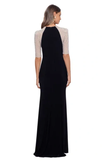 Xscape Evenings Beaded Detail Gown In Black