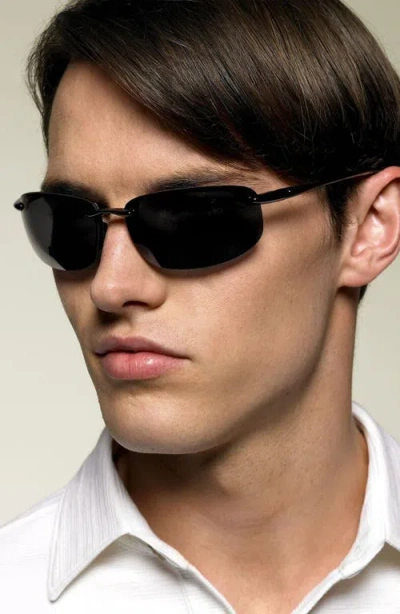 Maui Jim Hookipa 64mm Polarized Rectangle Sunglasses In Multi