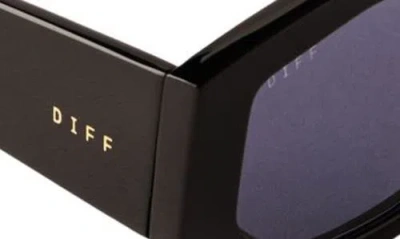 Diff Zoe 55mm Square Polarized Sunglasses In Black