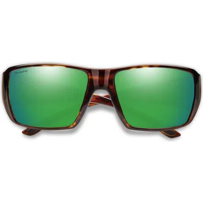 Smith Guides Choice Xl 63mm Chromapop™ Polarized Oversize Square Sunglasses In Green