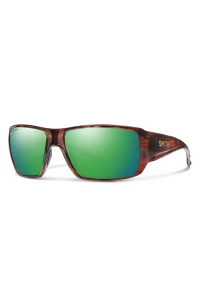 Smith Guides Choice Xl 63mm Chromapop™ Polarized Oversize Square Sunglasses In Green