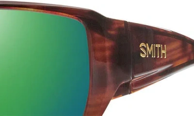 Smith Guides Choice Xl 63mm Chromapop™ Polarized Oversize Square Sunglasses In Green