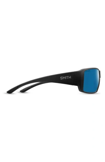 Smith Guides Choice Xl 63mm Chromapop™ Polarized Oversize Square Sunglasses In Blue