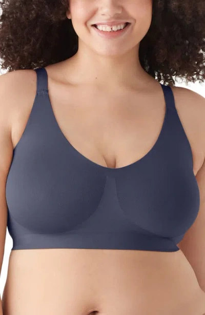 True & Co. Soft Form V-neck Adjustable Strap Bralette In Blue