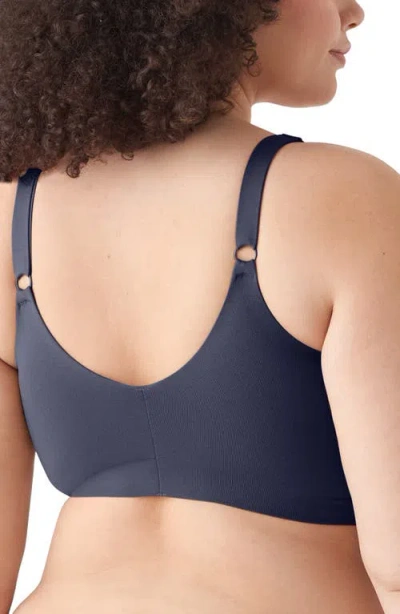 True & Co. Soft Form V-neck Adjustable Strap Bralette In Blue