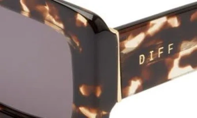 Diff Indy 51mm Gradient Rectangular Sunglasses In Brown
