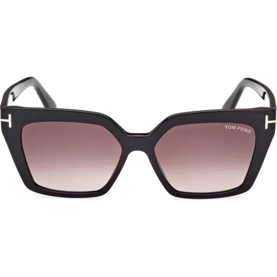 Tom Ford Winona 53mm Gradient Cat Eye Sunglasses In Neutral
