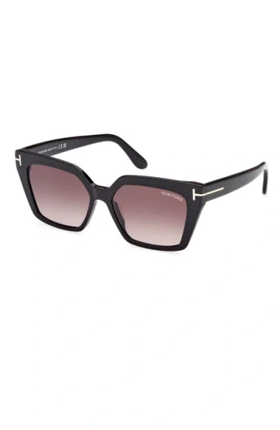 Tom Ford Winona 53mm Gradient Cat Eye Sunglasses In Neutral