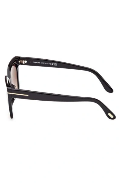 Tom Ford Winona 53mm Gradient Cat Eye Sunglasses In Neutral