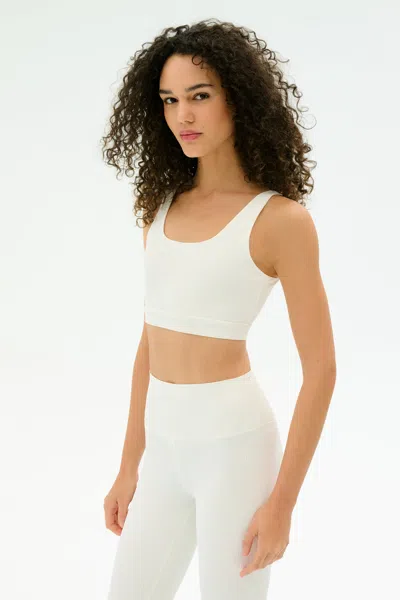 Splits59 Airweight Ribbed Bra In White