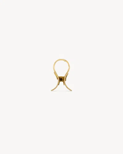 Saint Laurent Cassandre Claw Clip In Hammered Metal In Gold
