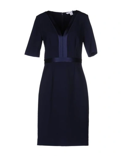 Shop Diane Von Furstenberg Knee-length Dress In Dark Blue