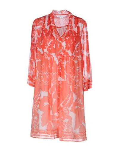 Diane Von Furstenberg Shirt Dress In Coral