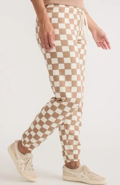 Marine Layer Anytime Checkerboard Joggers In Multi