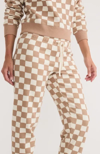 Marine Layer Anytime Checkerboard Joggers In Multi