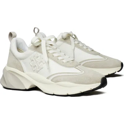 Tory Burch Multicolor Fabric And Suede Good Luck Sneakers In White
