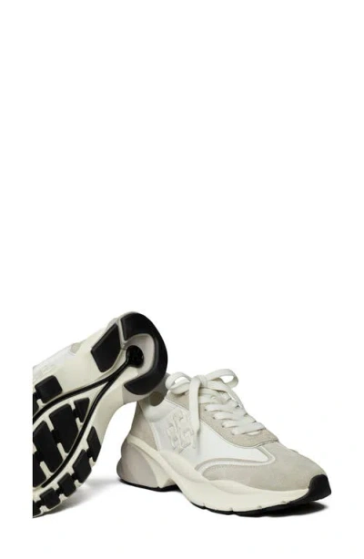 Tory Burch Multicolor Fabric And Suede Good Luck Sneakers In White