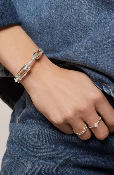 Monica Vinader Lab Created Diamond Bangle In Metallic