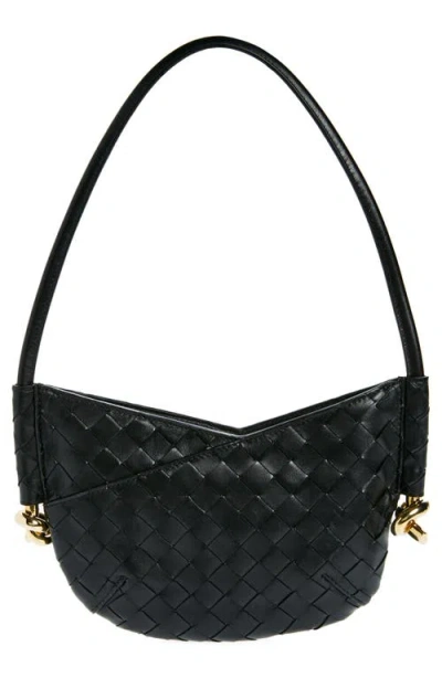 Bottega Veneta Women Black Nappa Leather Mini Solstice Shoulder Bag