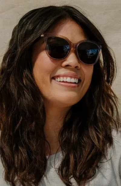 Mohala Eyewear Mahina 56mm Low Bridge Wide Width Polarized Cat Eye Sunglasses In Sand