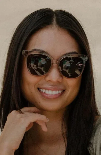 Mohala Eyewear Mahina 56mm Low Bridge Wide Width Polarized Cat Eye Sunglasses In Sand