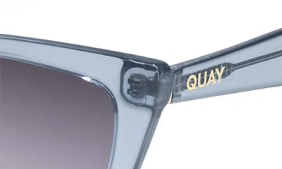 Quay Call The Shots 54mm Gradient Cat Eye Sunglasses In Gray