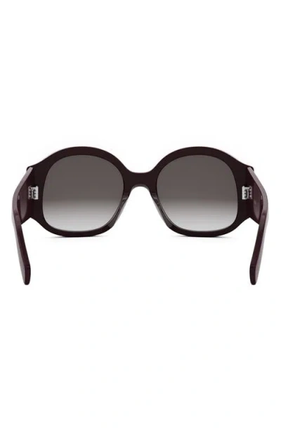 Celine Maxi Triomphe 54mm Round Sunglasses In Brown