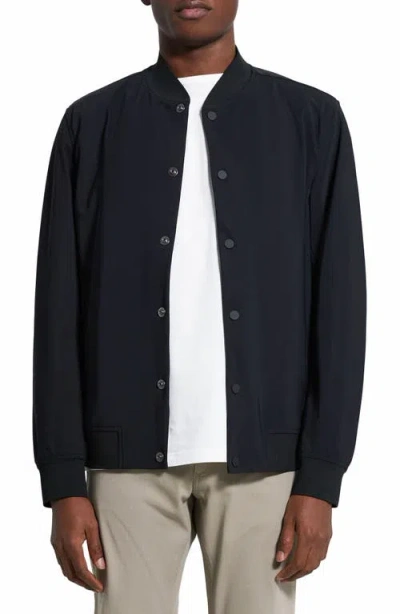 Theory Murphy Precision Slim Fit Bomber Jacket In Black