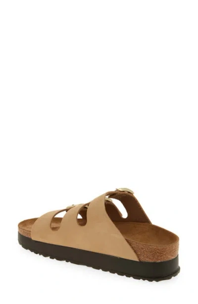 Birkenstock Papillio Florida Iii Flex Womens Nubuck Platform Sandals In Sandcastle