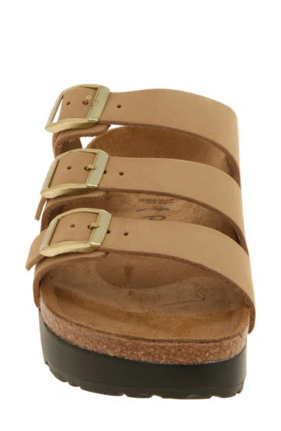 Birkenstock Papillio Florida Iii Flex Womens Nubuck Platform Sandals In Sandcastle