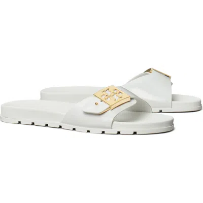 Tory Burch Slide Sandals With Metallic Buckle Accent In Multi