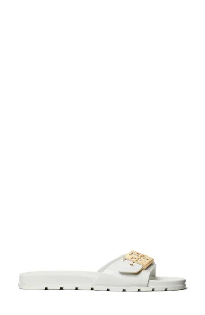 Tory Burch Slide Sandals With Metallic Buckle Accent In Multi