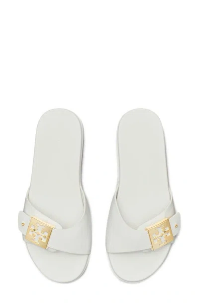 Tory Burch Slide Sandals With Metallic Buckle Accent In Multi