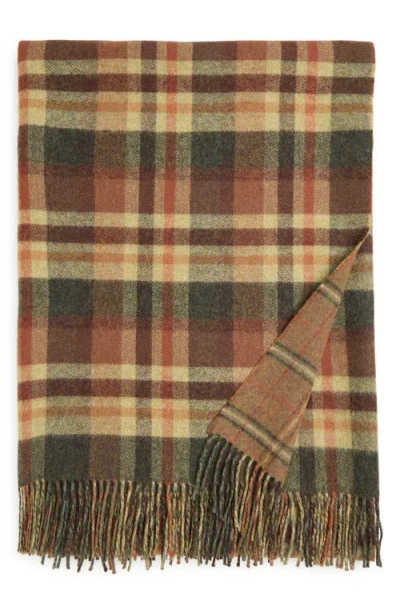 Johnstons Of Elgin Plaid Wool Throw Blanket In Multi