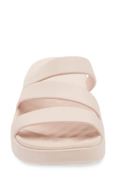 Crocs Getaway Strappy Slide Sandal In Neutral