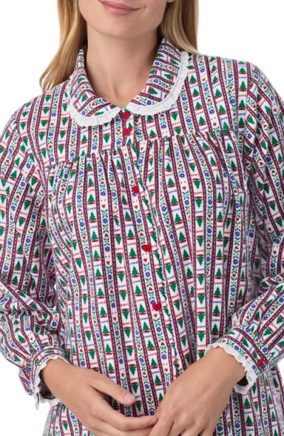 Lanz Of Salzburg Cotton Flannel Ballet Nightgown In Multi