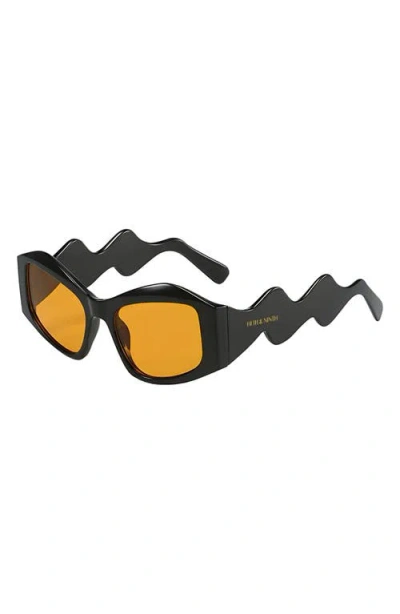 Fifth & Ninth Jade 53mm Polarized Rectangular Sunglasses In Yellow